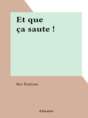 cover image of Et que ça saute !